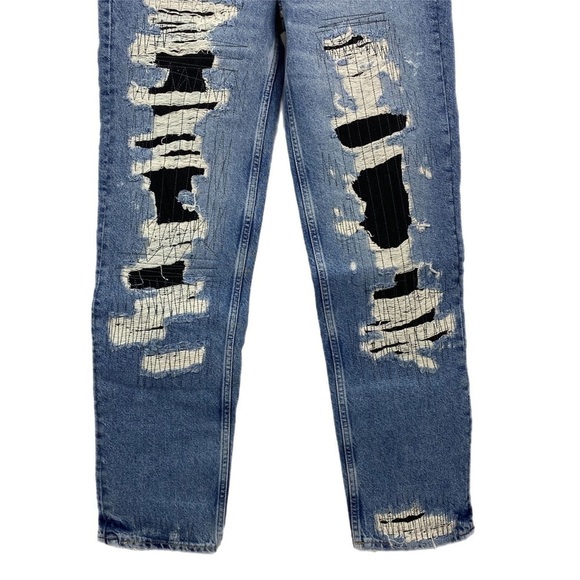 Nwt | Free People We the Free McCoy Destroyed Straight Leg Jeans Size 27 - Picture 6 of 10